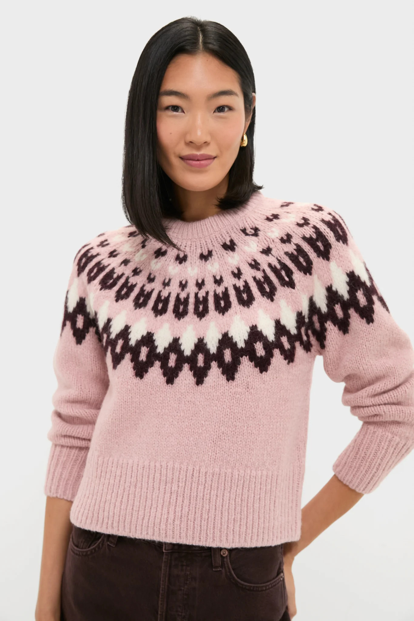 Deep Petal Multi Anne Fairisle Pullover | Tuckernuck (US)