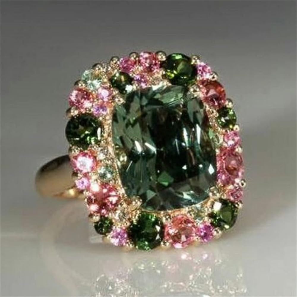 Amazon.com: Delicate Colorful Cubic Zirconia Rings for Women #Q183_7 : Clothing, Shoes & Jewelry | Amazon (US)