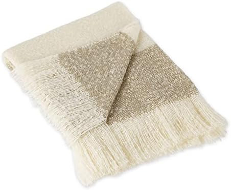 DII Rustic Farmhouse Acrylic Rugby Stripe Blanket Throw with Fringe for Chair, Couch, Picnic, Cam... | Amazon (US)