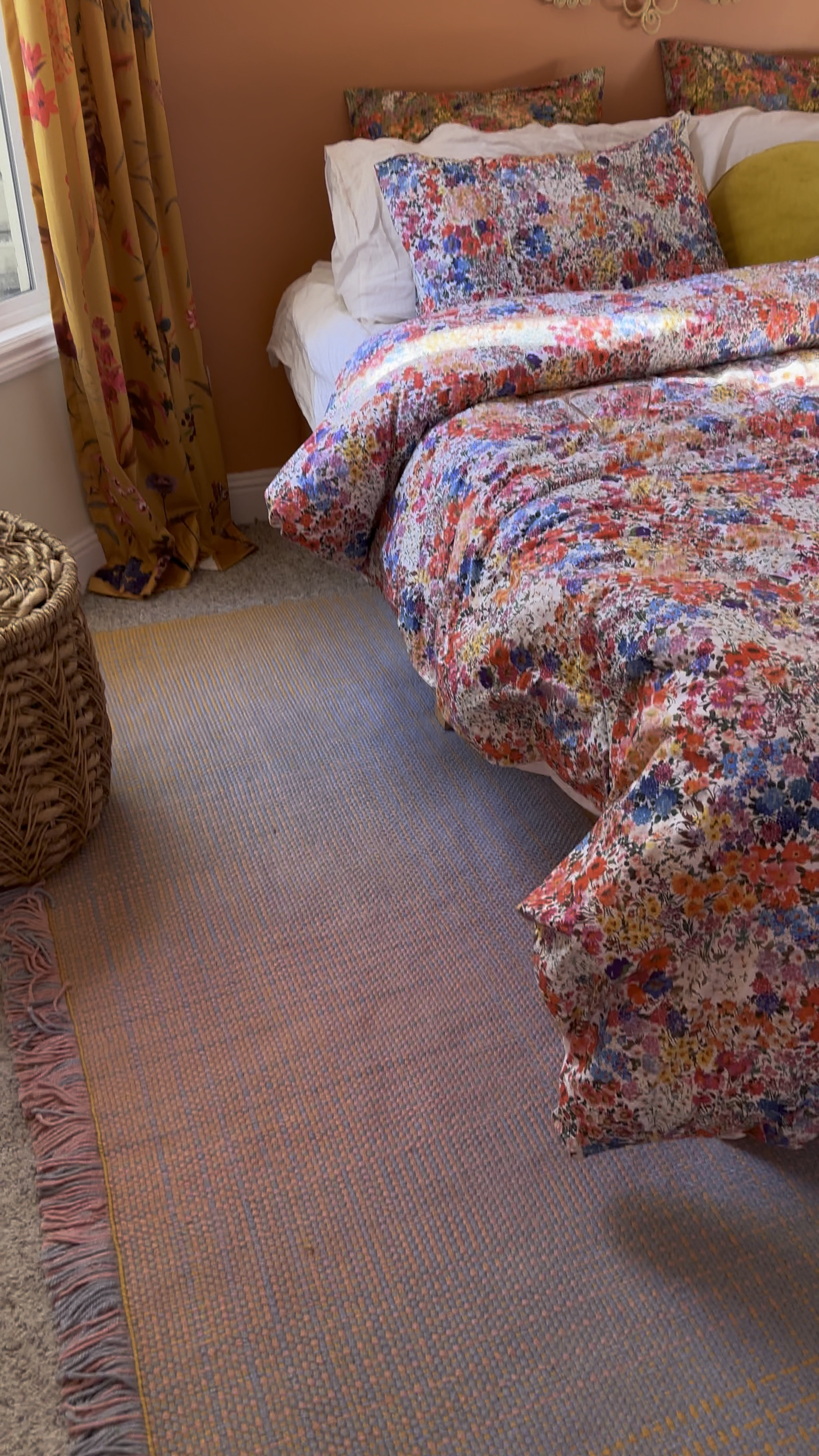 New rug!!! I love the colors here and it’s indoor/outdoor so the options are unlimited!! Rugs, colorful, pastels, home finds, home decor, pink blue orange, woven, area rug

#LTKhome #LTKFind