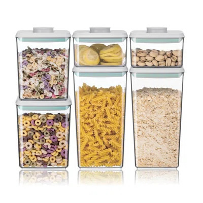 Airtight Food Storage Container Sets With Lids 6Pcs Pop Containers For Kitchen Pantry Organization BPA-Free Stackable Kitchen Storage Containers For C | Wayfair North America