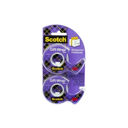 Scotch Gift Wrap Tape 3/4 in. x 600 in. 2 Dispensers | Walmart (US)
