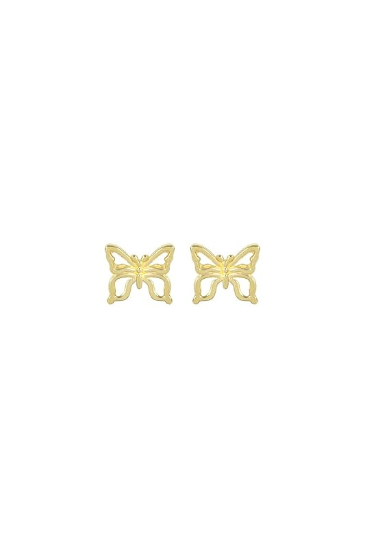 Gold Butterfly Stud Earrings Handmade By Katie Dean Jewelry | Amazon (US)