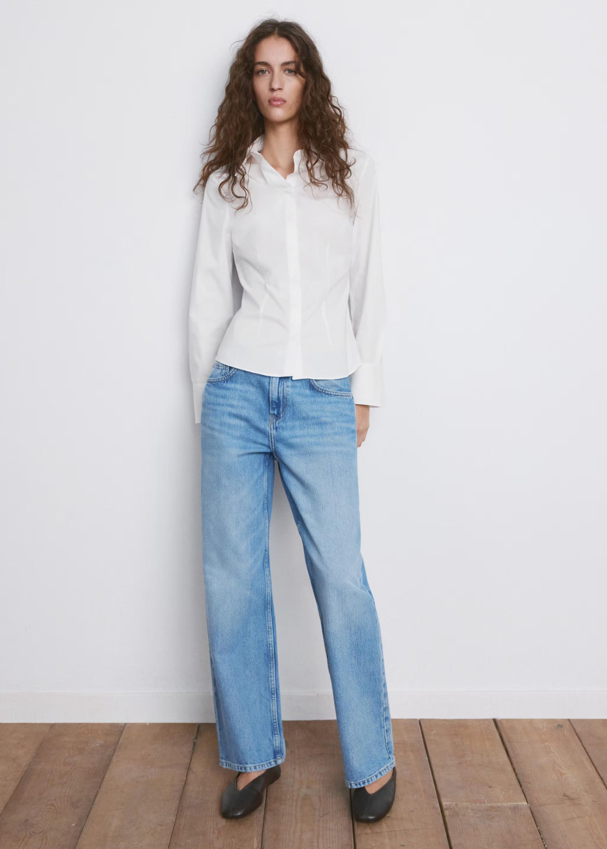 Slim-fit poplin shirt | Mango (US/MX/AU)