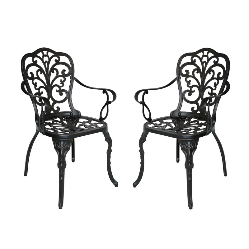 Roderick Outdoor Dining Armchair (Set of 2) | Wayfair North America