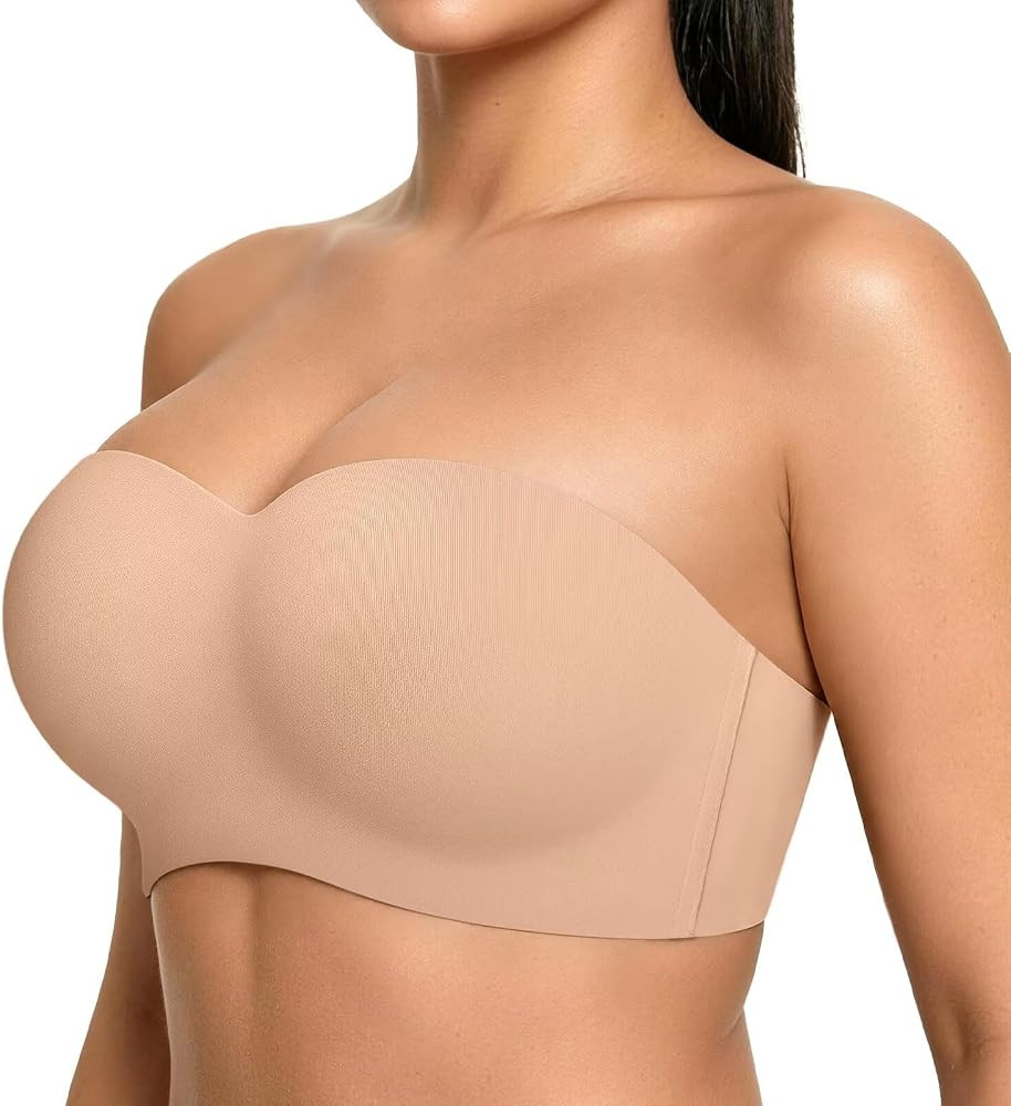 Vertvie Strapless Bra for Large Breasts No Show Push Up | Amazon (US)