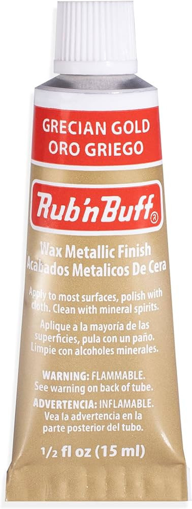 AMACO Rub n Buff Wax Metallic Finish - Rub n Buff Grecian Gold 15ml Tube - Versatile Gilding Wax ... | Amazon (US)