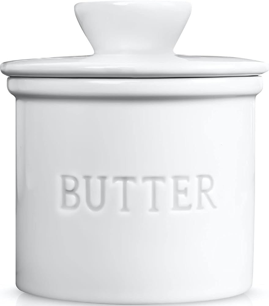 French Butter Crock for Counter With Water Line, On Demand Spreadable Butter, Ceramic Bell Style ... | Amazon (US)