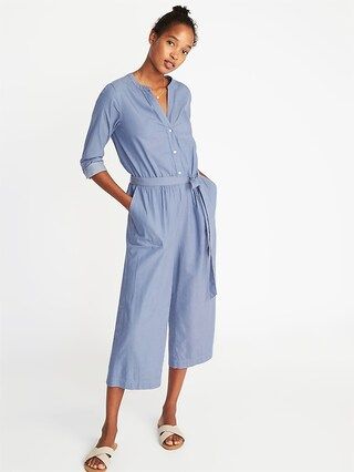 Waist-Defined Utility Jumpsuit for Women | Old Navy US