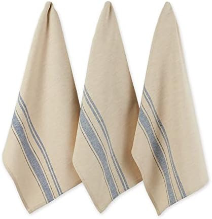 DII French Stripe Dishtowels, Kitchen Collection, 20 x 30 (Set of 3), Nautical Blue | Amazon (US)