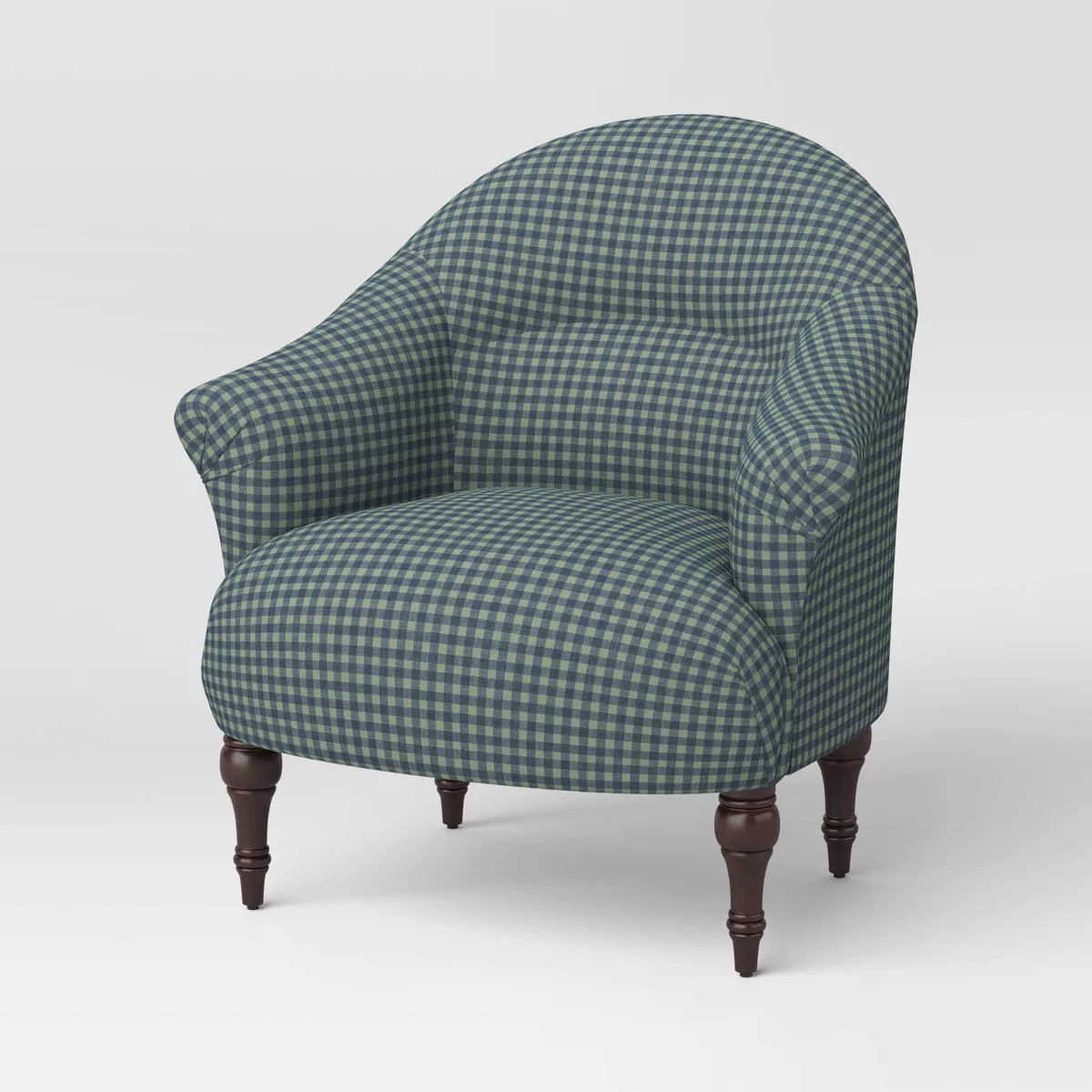 Printed Accent Chair Gingham Spruce - Threshold™ designed with Studio McGee | Target