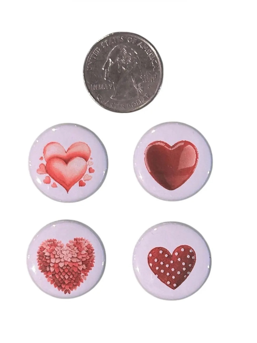 Small Refrigerator Whiteboard Magnet Set of 4 Valentine’s Day Red Hearts - Etsy | Etsy (US)