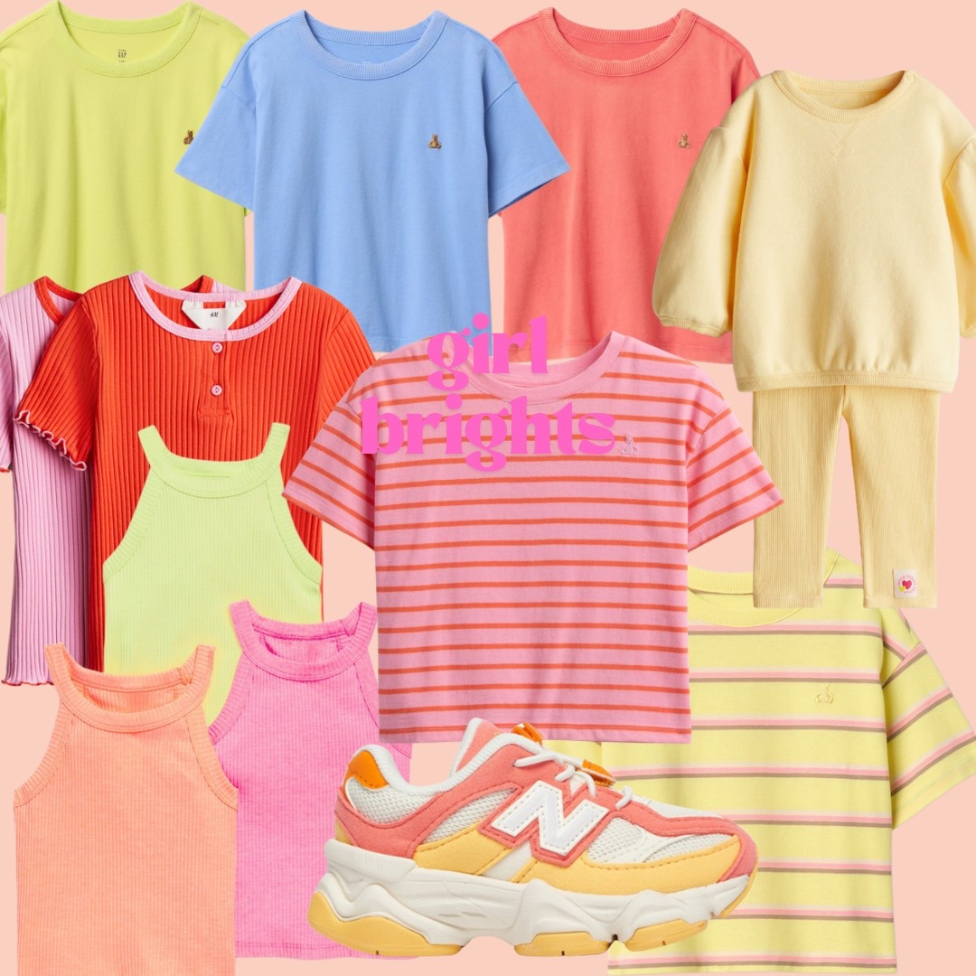 bright shirts for girls! in case you have a runner, multiple kids to juggle while out— put them in a bright shirt so they’re easier to spot! 

#LTKKids #LTKFamily #LTKBaby