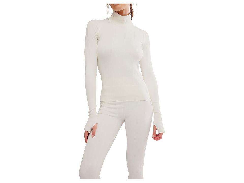 FP Movement Run Around Seamless Layer Women's Clothing Ivory : XS (Women's 0-2), Cotton | Zappos