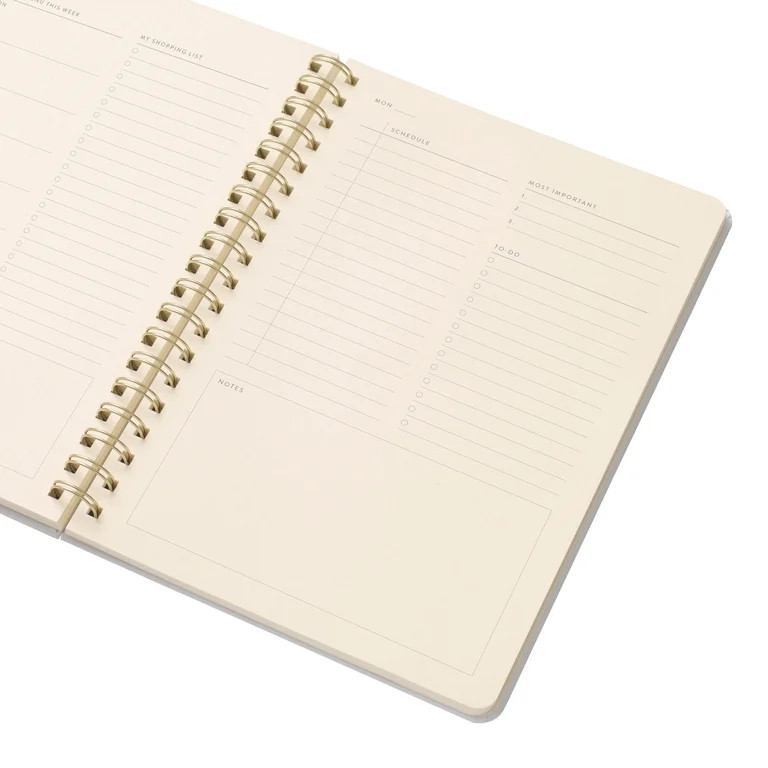 Papier To Go, Undated Daily Productivity Planner, Spiral, Hardcover, B5 Size - 7.1"" x 10"" inche... | Walmart (US)