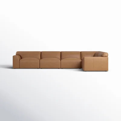 Morell 5-Piece Genuine Leather Modular Sectional | Wayfair North America