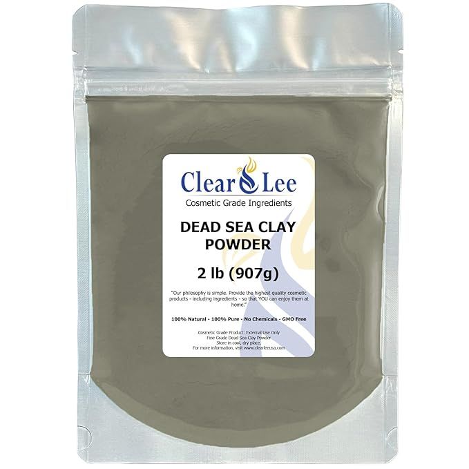 ClearLee Dead Sea Clay Cosmetic Grade Powder - 100% Pure Natural Powder - Great For Skin Detox, R... | Amazon (US)