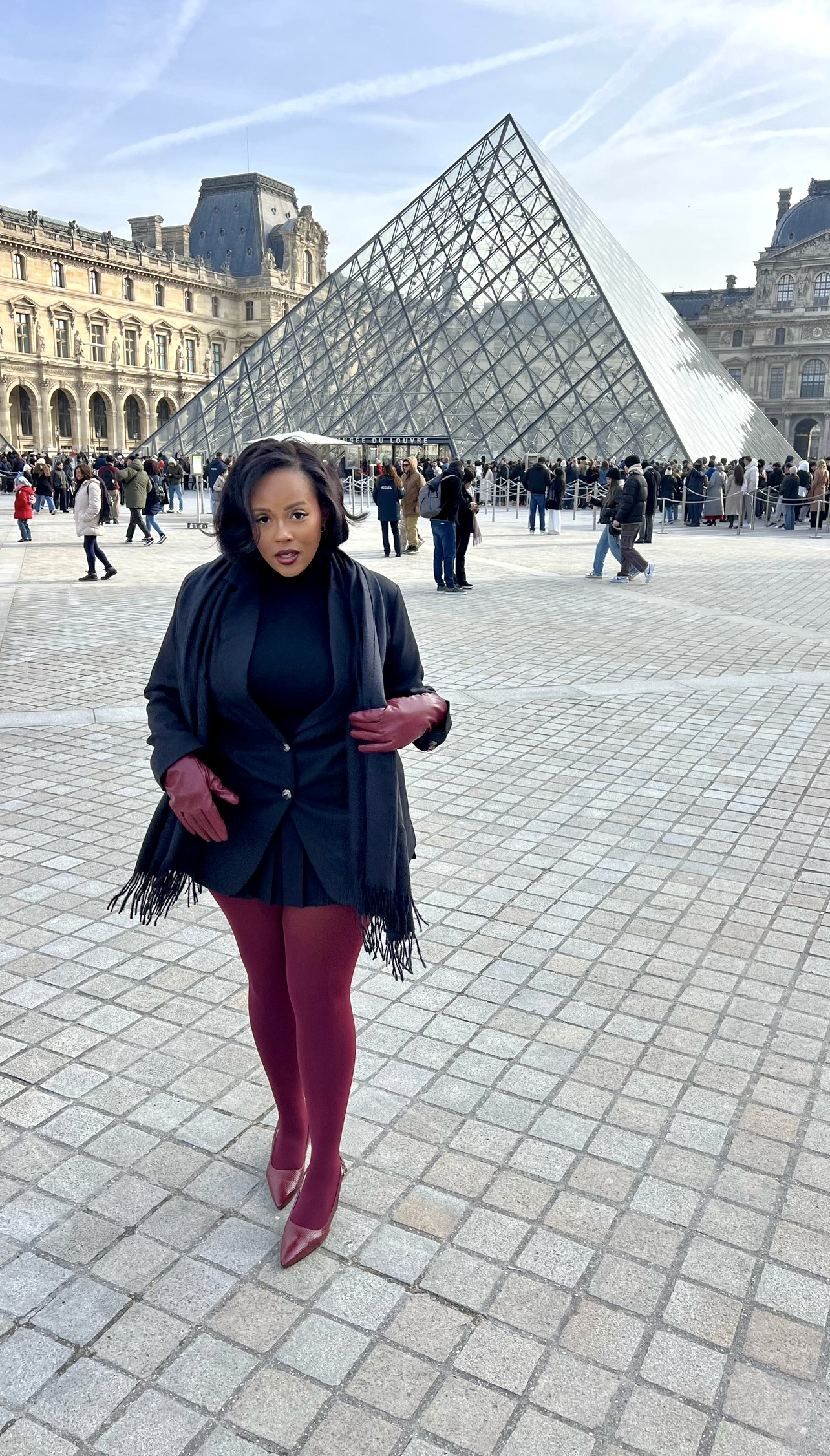 Curvy and cute outfit for day at the Louvre ✨🤎 wearing fleece turtleneck and fleece leggings with burgundy tights over top ❤️

Scarf and leggings are the perfect accessories to make my look chic and sophisticated #curvy #plussize

#LTKGiftGuide #LTKPlusSize #LTKStyleTip