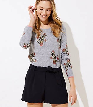 LOFT Fluid Tie Waist Shorts | LOFT