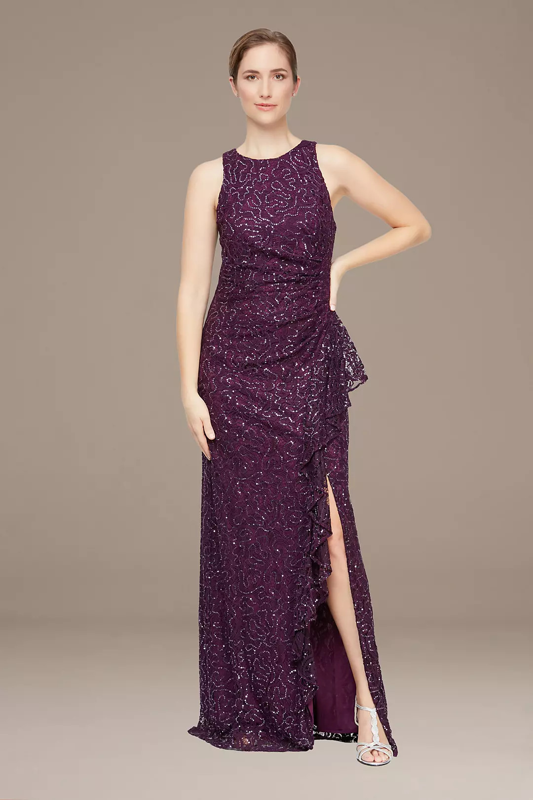 Sleeveless A-Line Scoop Neck Dress | David's Bridal | David's Bridal