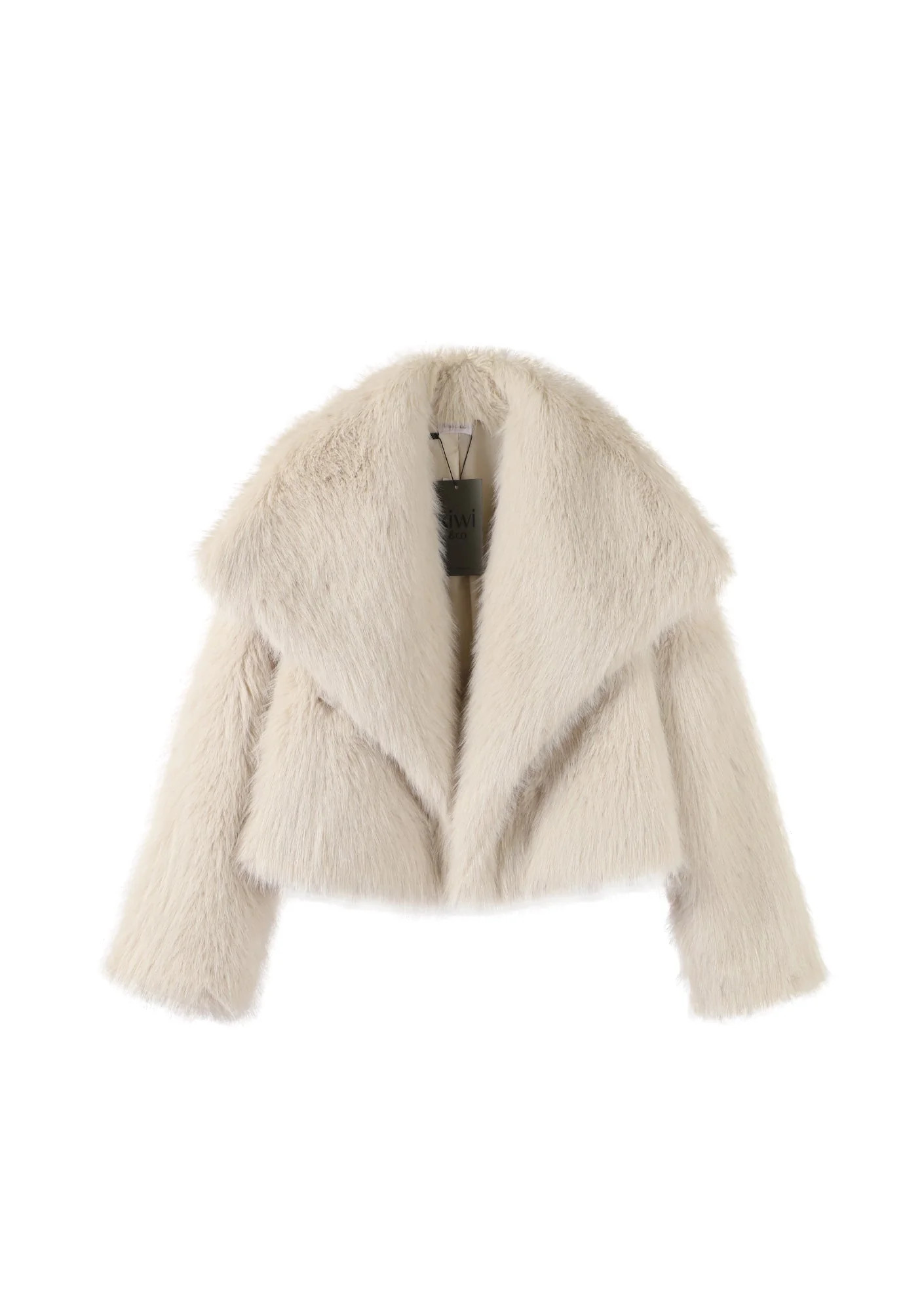 Lyla Faux Fur Coat Cream | Kiwi & Co | Kiwi and Co