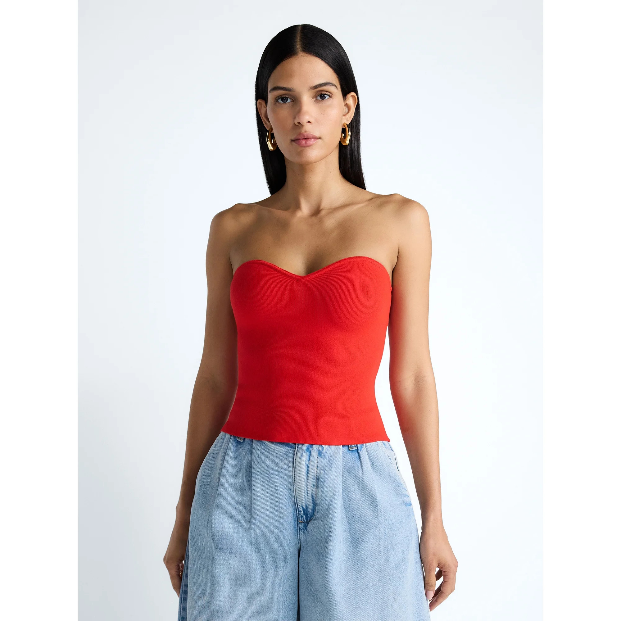 Devil Wears Prada Scoop Collection Women’s and Women's Plus Sweetheart Neck Sweater Tube Top, S... | Walmart (US)