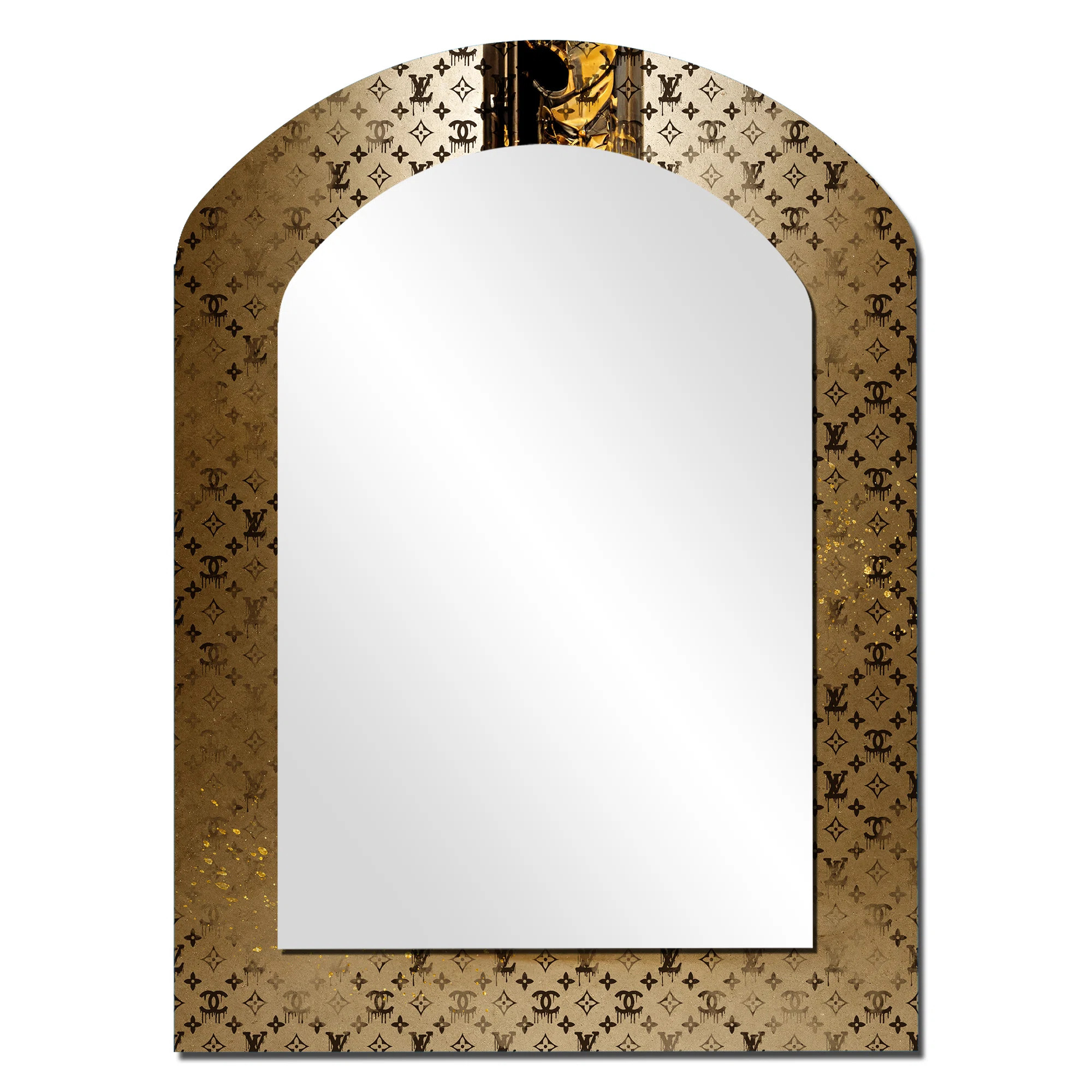 Luxury Brand Bionic Heel I - Fashion Asymmetrical Decorative Wall Mirror, Glam Arch Mirror, Print... | Wayfair North America