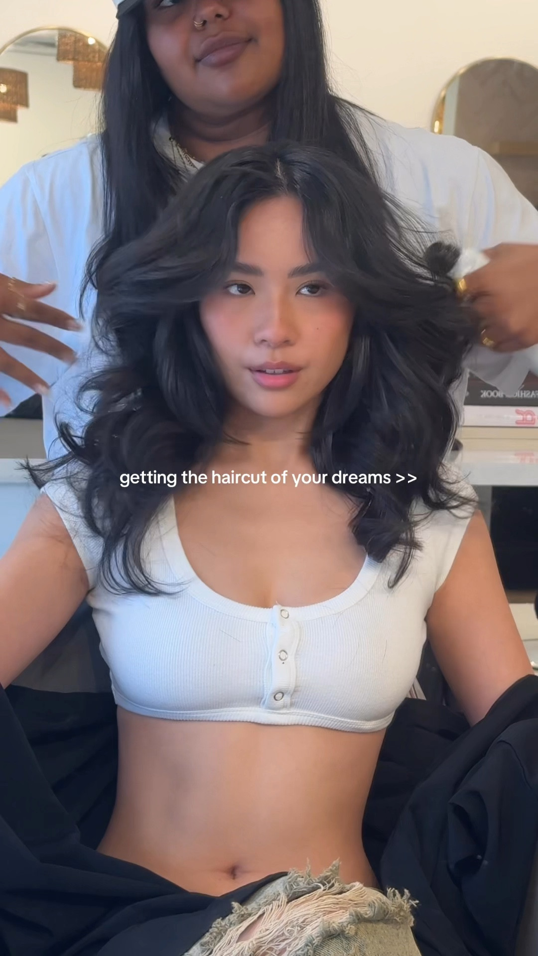 My hair is stunnning use code VICTORIAHOOO10 for a discount on my top its from edikted! 