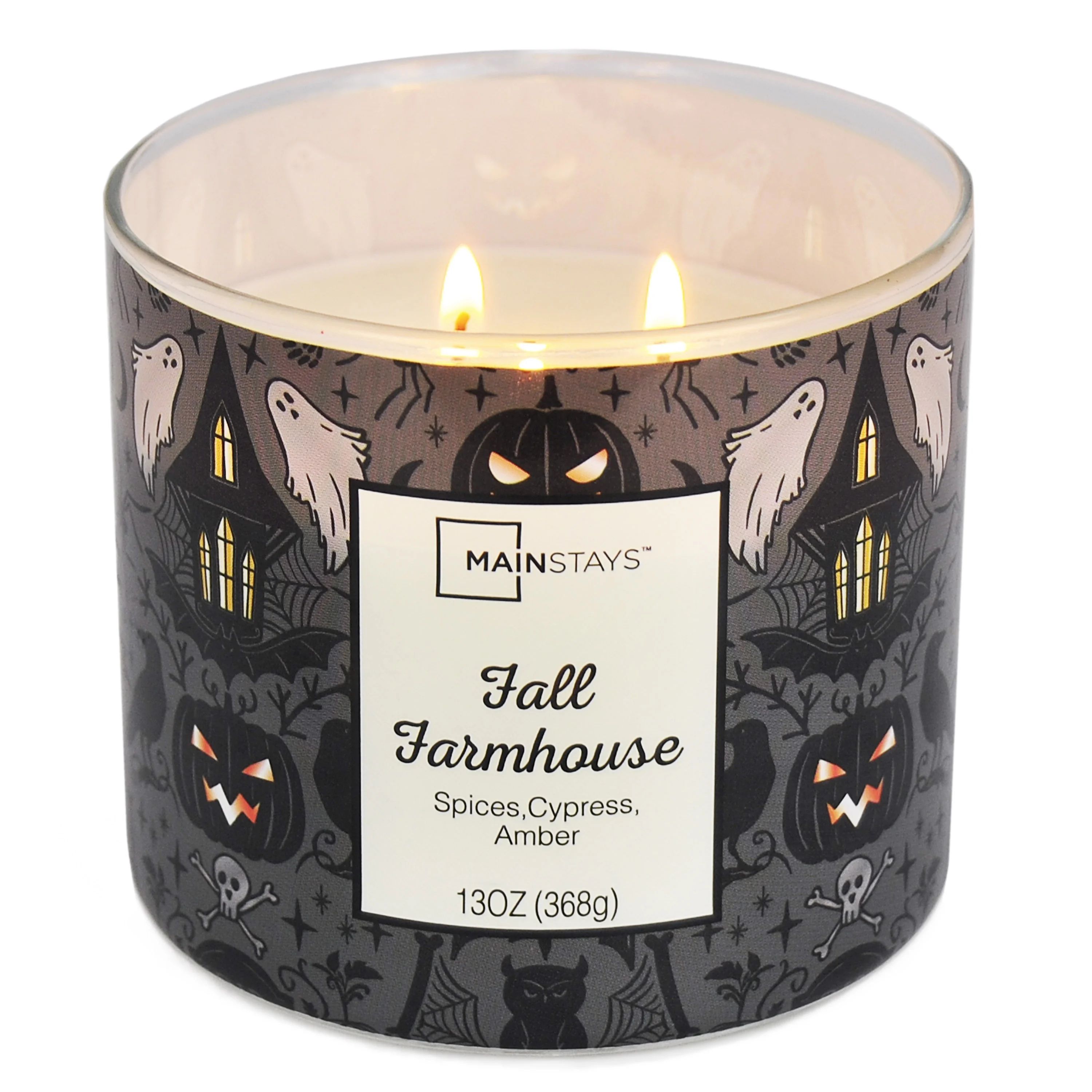 Mainstays Fall Farmhouse Halloween Candle, 13 ounce | Walmart (US)