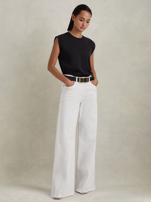 Flared Side Seam Jeans | Reiss US