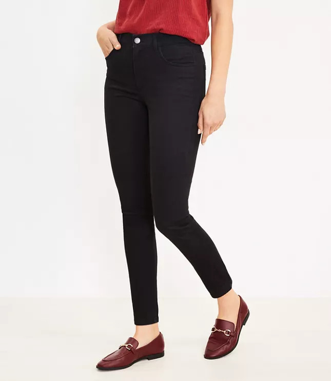Five Pocket Skinny Pants in Sateen | LOFT