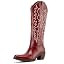 GORBINETI Women Cowboy Boots Mid Calf Cowgirl Western Boots Embroidered Suede Pull On Almond Toe ... | Amazon (US)