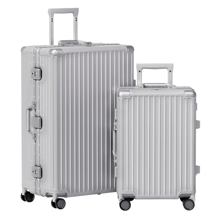 Luggage Sets 2 Piece Hard Shell PC ABS Aluminium Frame Suitcase with Spinner Wheels TSA Lock Zipp... | Walmart (US)