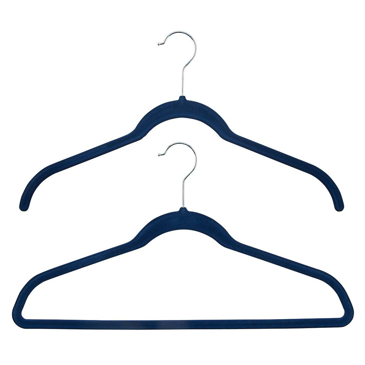 Navy Premium Non-Slip Velvet Hangers Pkg/10 | The Container Store