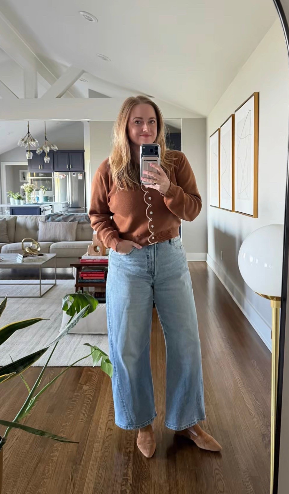 Date night early fall fit! Pistola denim and Rachel Antonoff top with LK Bennett flats in autumn tones. 

#LTKStyleTip #LTKShoeCrush #LTKSeasonal