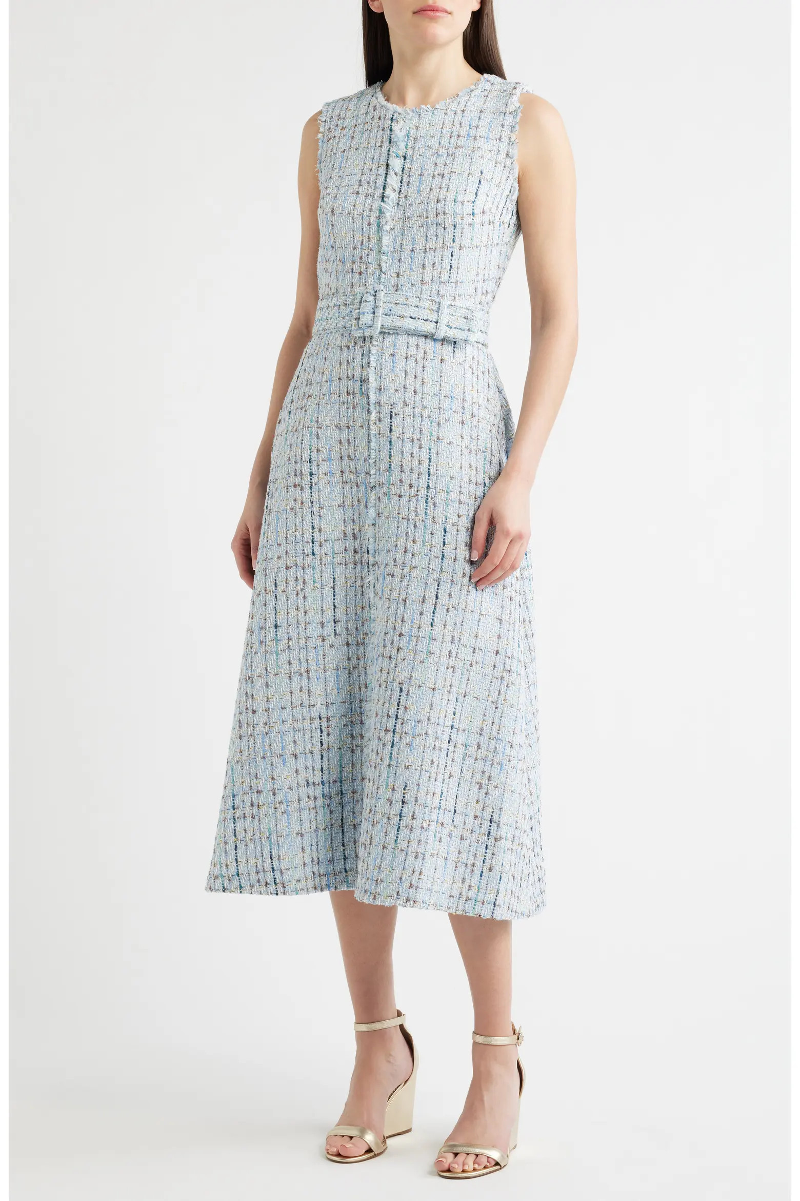 Center Seam Tweed Midi Dress (Women) | Nordstrom | Nordstrom