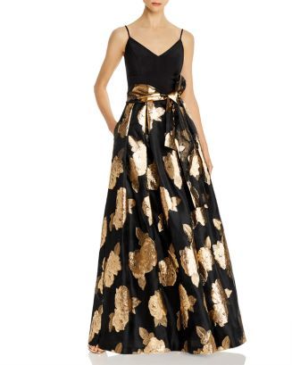 Eliza J Metallic Rose Ball Gown  Women - Bloomingdale's | Bloomingdale's (US)