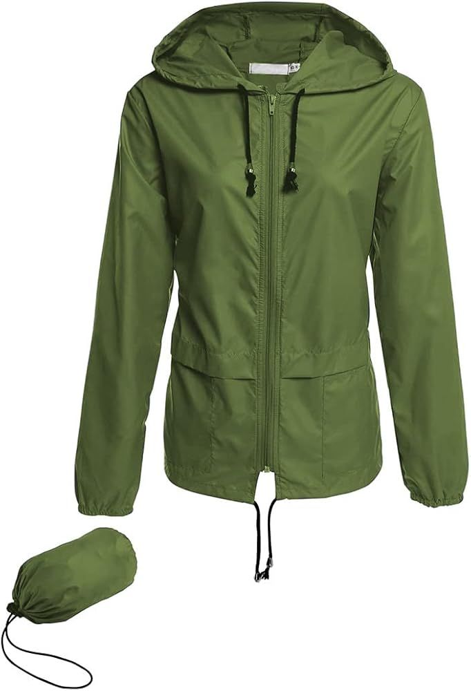 Hount Women's Lightweight Hooded Raincoat Waterproof Packable Active Outdoor Rain Jacket (S-3XL) | Amazon (US)