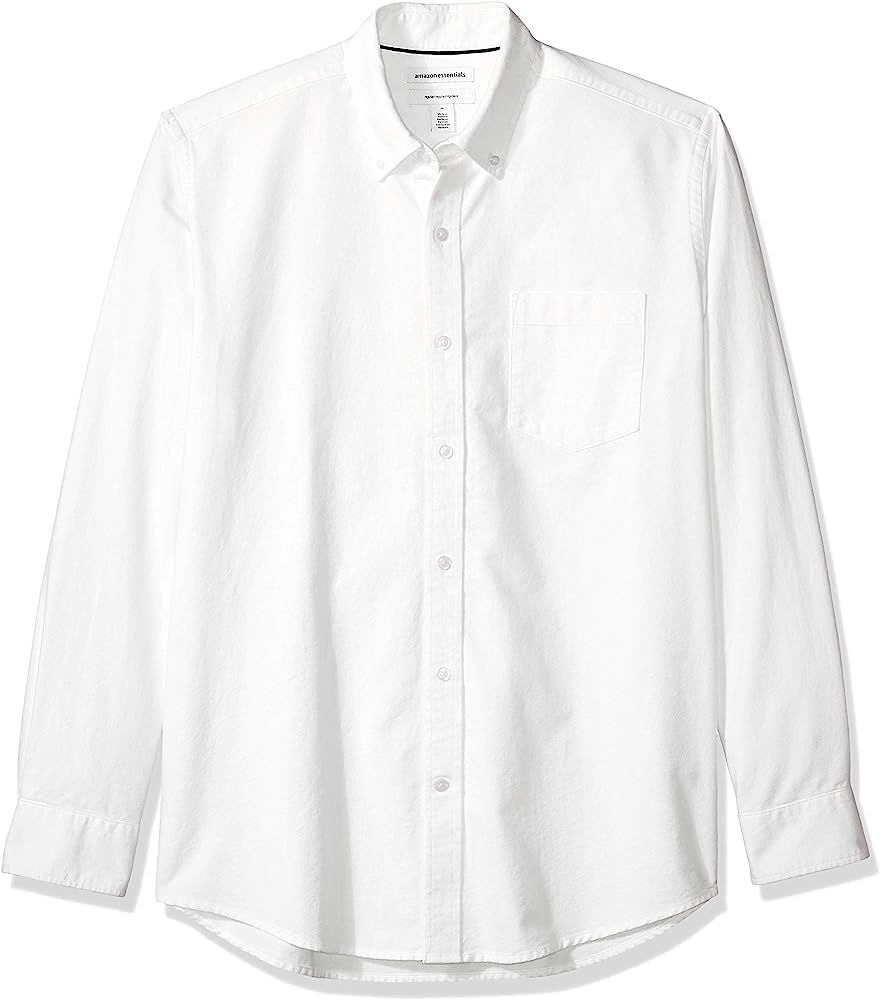 Men's Regular-Fit Long-Sleeve Pocket Oxford Shirt | Amazon (US)