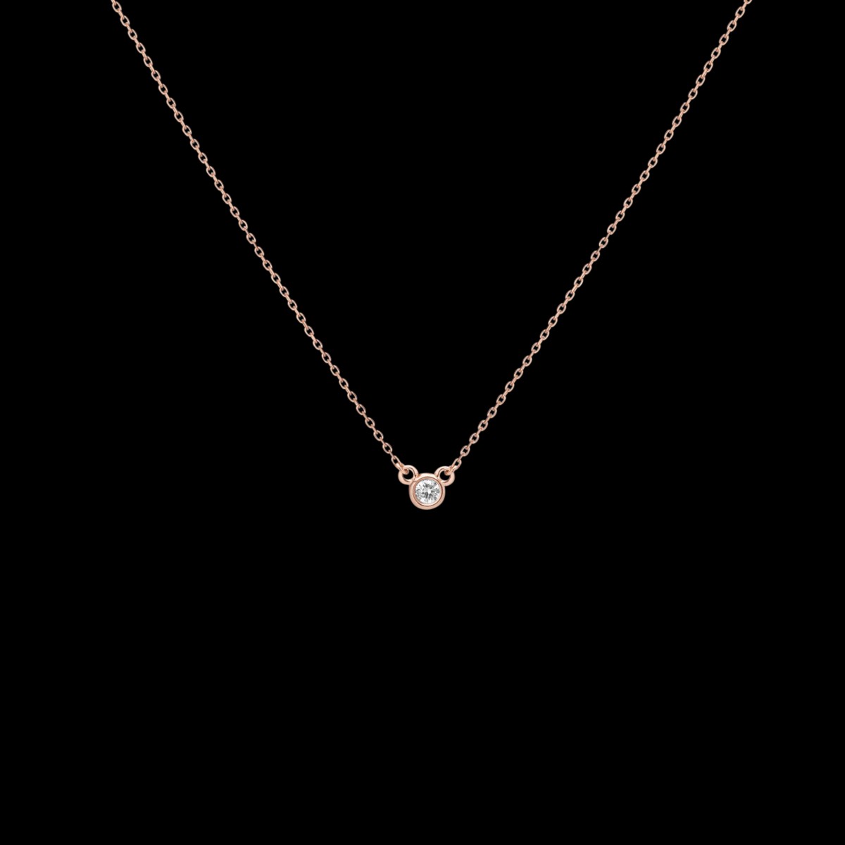 Diamond Bezel Necklace | AUrate New York