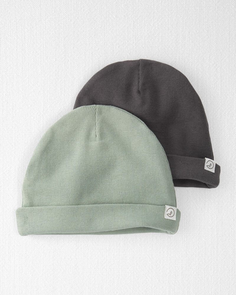 2-Pack Organic Cotton Rib Caps | Carter's