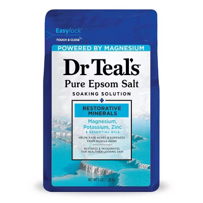 Dr Teal's Epsom Salt Magnesium Soak Restorative Minerals with Potassium & Zinc - 3lbs | Target