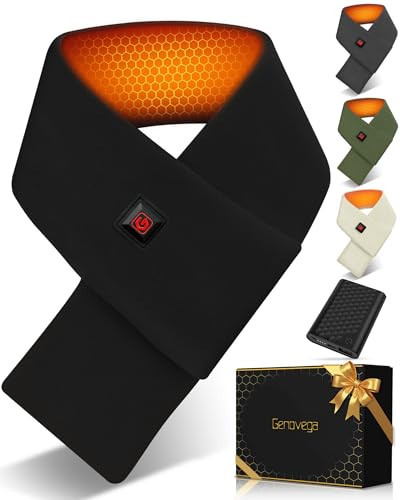 Women Men Heated Scarf Rechargeable Neck Warmer Heating Pad Electric Neck Wrap Usb Black Gaiter Warming Shawl Heater Blanket Winter Clothes Apparel Christmas Santa Gifts for Old People Who Always Cold | Amazon (US)