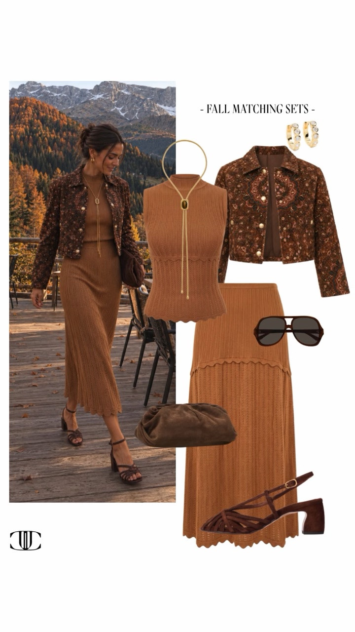 ✨ A perfect match for fall.

In Match Made, I’m sharing 8 chic matching sets that make getting dressed feel effortless. Think polished knits, tailored separates, rich seasonal tones, and easy head-to-toe looks you can wear for lunch, errands, travel, dinner, and everything in between.

The best part? Each set does the styling for you—and the pieces can be mixed into the rest of your wardrobe for even more outfit options. Tap to shop all 8 looks and find your new fall favorite. 🤎✨

#LTKStyle #MatchingSets #FallStyle #FallOutfits #EffortlessStyle #EverydayStyle #AutumnFashion #OutfitInspiration #LTKFinds

#LTKootd #LTKSeasonal #LTKOver40