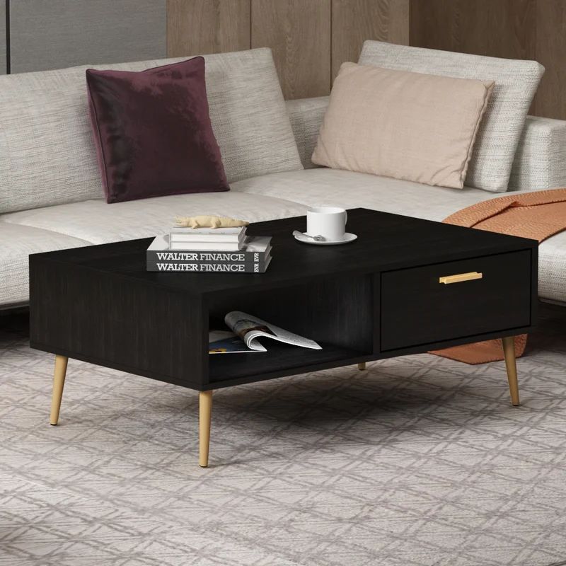 Coffee Table With 1 Drawer And Storage Shelf | Wayfair North America