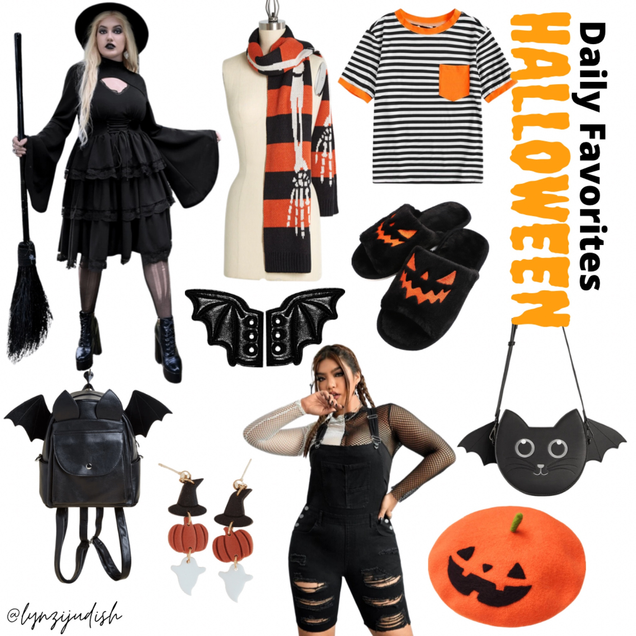 Halloween Daily Favorites 

Halloween favorites, Halloween style, spooky season, plus size fashion, plus size style, size 16 influencer, shein curve, Amazon finds, Amazon favorites, Amazon fashion, Amazon Halloween, witch costume, gothic dress, Halloween scarf, shoe bag wings, Halloween slippers, Jack-o-lantern, striped shirt, cat purse, bat backpack, pumpkin beret, black overalls, Halloween earrings 

#LTKHalloween #LTKunder100 #LTKunder50