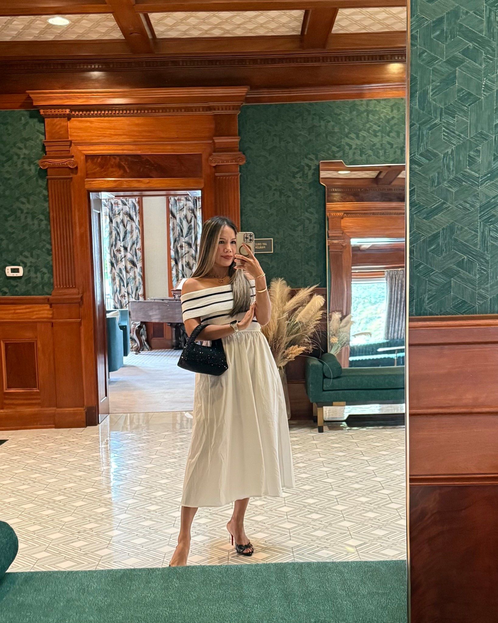 Summer to fall dress. This Cutest off-the-shoulder white maxi dress from Milly is going to fall with me. 

#LTKSeasonal #LTKStyleTip #LTKItBag