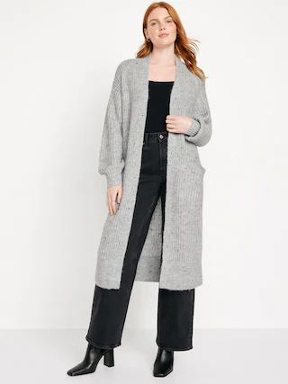 Cozy Long-Line Cardigan Sweater for Women | Old Navy (US)