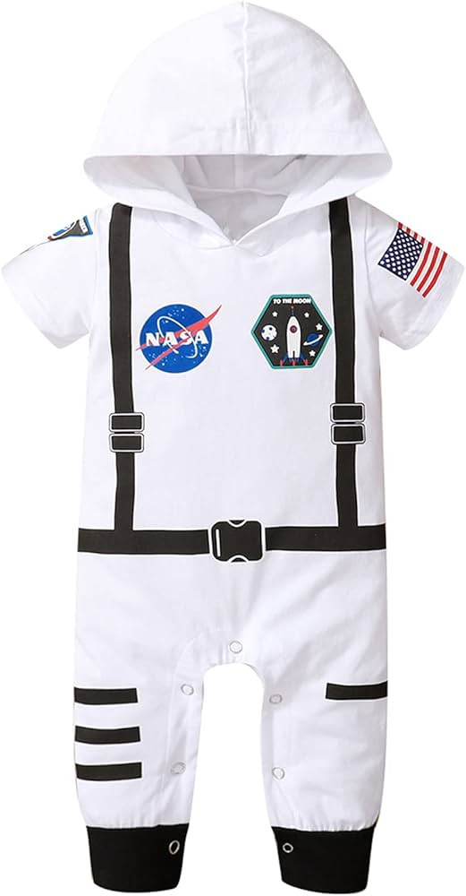 Singcoco Baby Boy Girl Halloween Costume Outfit Astronaut Costume (White,6-12 Months) | Amazon (US)