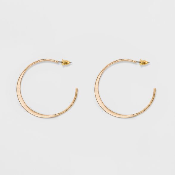 Open Hoop with Flat Casting Earrings - Universal Thread™ | Target